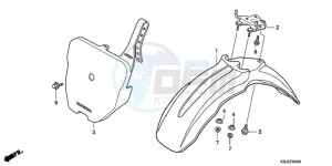 CRF80F9 Mexico - (MX) drawing FRONT FENDER