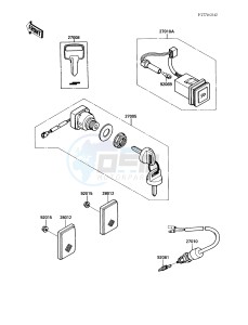 KAF 450 B [MULE 1000] (B1) [MULE 1000] drawing IGNITION SWITCH