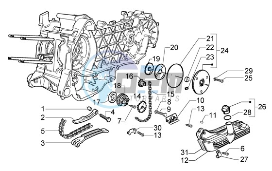 Pump group-oil pan