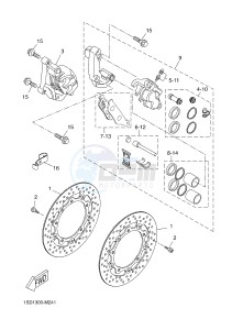 YP400RA X-MAX 400 ABS X-MAX (1SDA 1SDA 1SDA 1SDA 1SDA) drawing FRONT BRAKE CALIPER