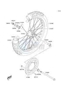 KLX 125 B (B6F) B6F drawing FRONT HUB