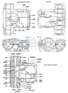 ZN 1300 A [VOYAGER] (A1-A4) [VOYAGER] drawing CRANKCASE BOLT PATTERN