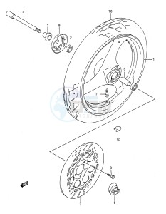 GSF400 (E28) Bandit drawing FRONT WHEEL