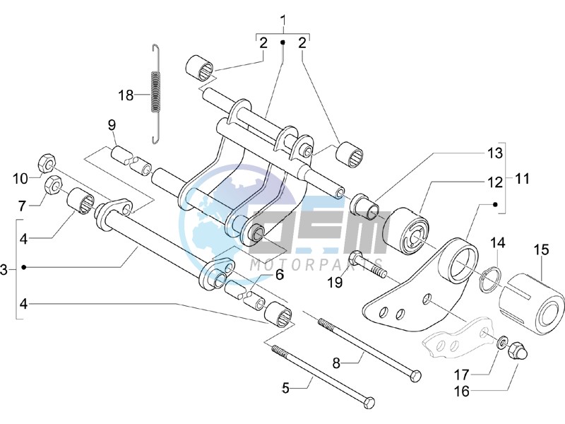 Swinging arm