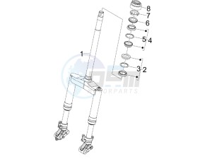 Runner 50 Pure Jet ST drawing Fork steering tube - Steering bearing unit