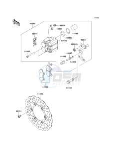 KLX 140 B (KLX140L MONSTER ENERGY) (B8F-B9FA) B8F drawing FRONT BRAKE