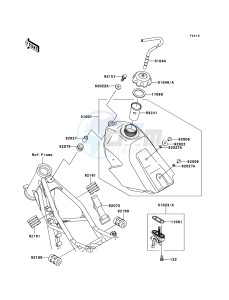 KX85 / KX85 II KX85A7F EU drawing Fuel Tank