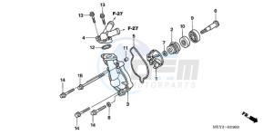 CRF450X9 U drawing WATER PUMP