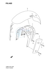 VZ800 (E2) MARAUDER drawing FRONT FENDER (MODEL K1 K2 K3)