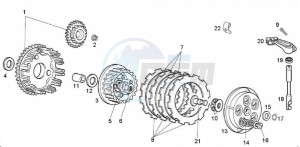 GPR - 50 cc VTHRF1A1A Euro 2 2T LC drawing Clutch (Positions)