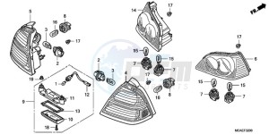 GL18009 SI / AB NAV - (SI / AB NAV) drawing REAR COMBINATION LIGHT