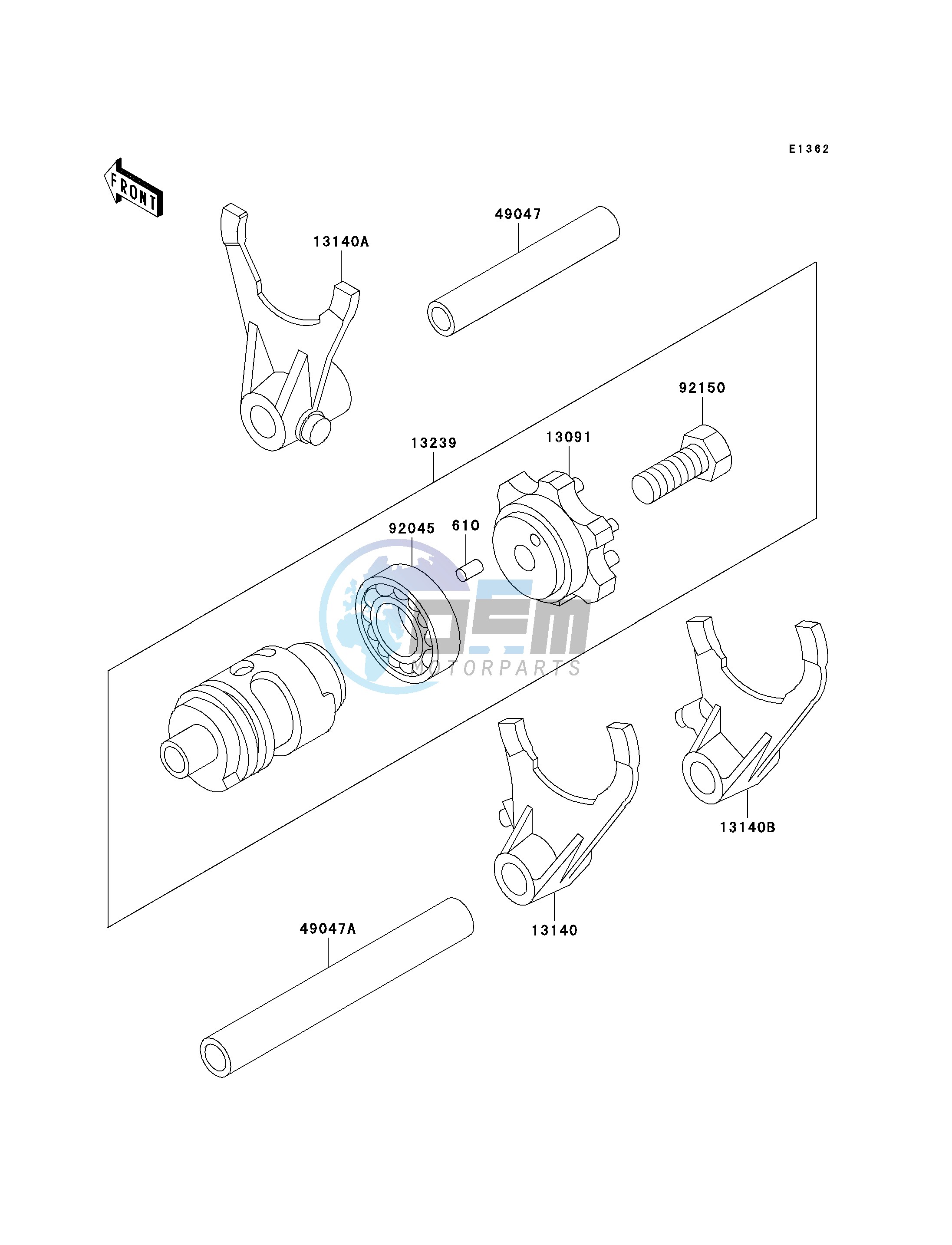 GEAR CHANGE DRUM_SHIFT FORK-- S- -