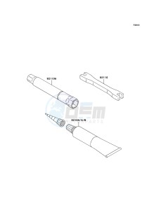 KLX450R KLX450ACF EU drawing Owner's Tools