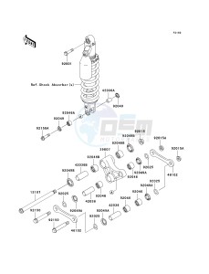 KLX 300 A [KLX300R] (A6F-A7A) A7F drawing REAR SUSPENSION