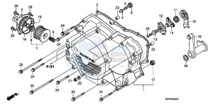 TRX500FPMB drawing FRONT CRANKCASE COVER (TRX500FM/FPM)