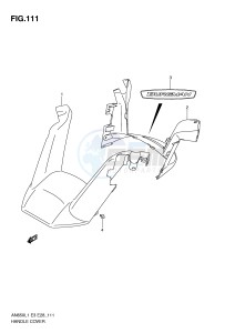 AN650 (E3-E28) Burgman drawing HANDLE COVER (AN650AL1 E33)