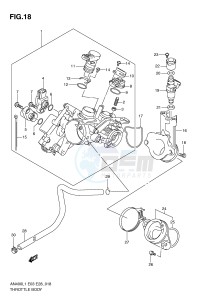 AN400 (E03) Burgman drawing THROTTLE BODY (AN400AL1 E33)