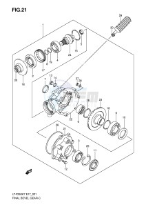 LT-F250 (E17) drawing FINAL BEVEL GEAR