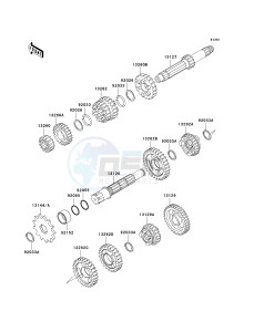 KX 85 A [KX85 MONSTER ENERGY] (A6F - A9FA) A7F drawing TRANSMISSION