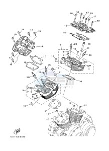 XV1900A MIDNIGHT STAR (1CR3) drawing CYLINDER HEAD