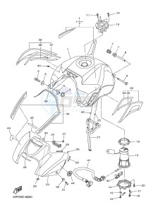 FZ8-N ABS 800 FZ8 (NAKED, ABS) (59P6) drawing FUEL TANK