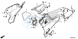 TRX500FM6H Europe Direct - (ED) drawing SIDE COVER/TANK COVER