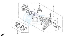 SGX50S drawing FRONT BRAKE CALIPER