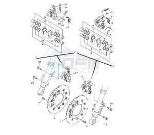 XTZ SUPER TENERE 1200 drawing FRONT BRAKE CALIPER