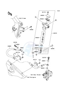 KFX450R KSF450BCS EU drawing Rear Master Cylinder