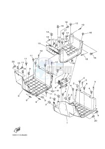 YXM700E YXM700PF VIKING (1XPH) drawing STAND & FOOTREST