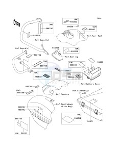 VN 1700 A [VULCAN 1700 VOYAGER] (9FA) A9FA drawing LABELS