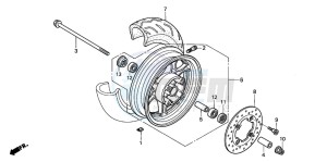 SES125 drawing FRONT WHEEL