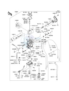 KX 250 W [KX250F MONSTER ENERGY] (W9FA) W9FA drawing CARBURETOR