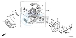 CRF70FC drawing REAR WHEEL