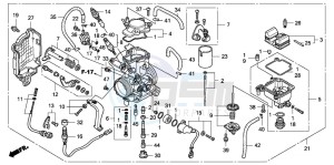 TRX450R drawing CARBURETOR (TRX450R4,5)