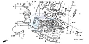 VFR800A9 Europe Direct - (ED / ABS MME) drawing CYLINDER HEAD (REAR)