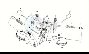 CROX 50 (AE05WB-EU) (E5) (M1) drawing CABLE - SWITCH - HANDLE LEVER