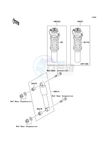 MULE 3000 KAF620-G5 EU drawing Shock Absorber(s)