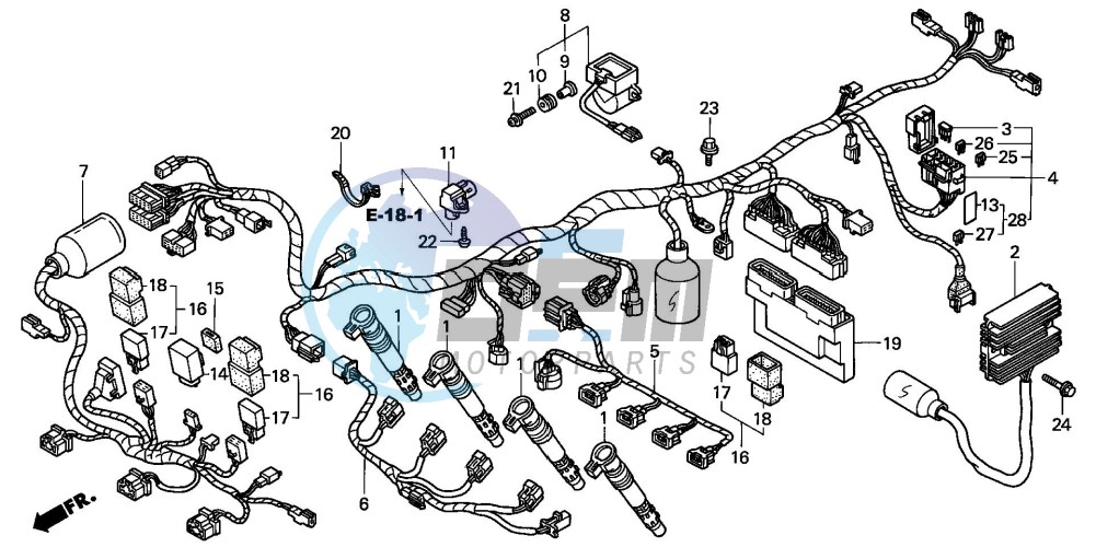 WIRE HARNESS (CBR900RRY,1/RE1)