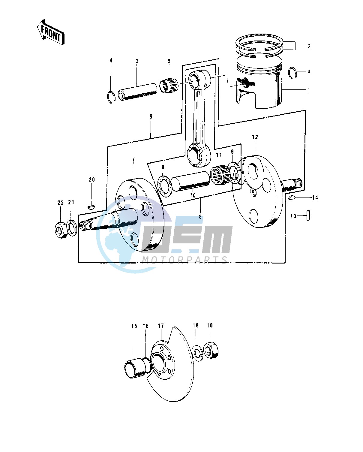 CRANKSHAFT_PISTON_ROTARY VALVE -- 74-75- -