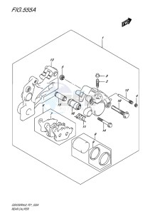 GSX-250 RA drawing REAR CALIPER