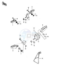 KX 250 A [KX250] (A6-A7) [KX250] drawing FOOTRESTS_STAND