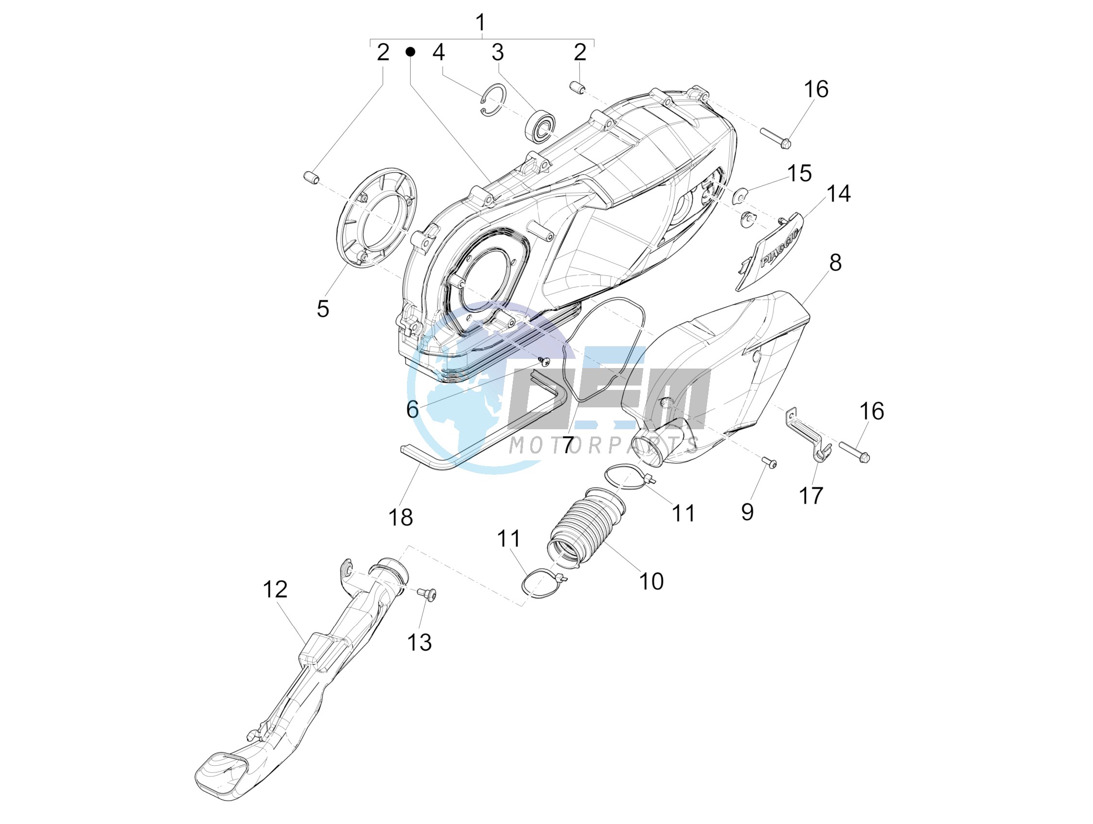 Crankcase cover - Crankcase cooling