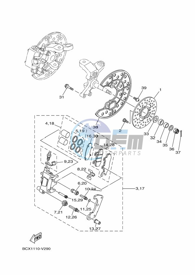 FRONT BRAKE CALIPER