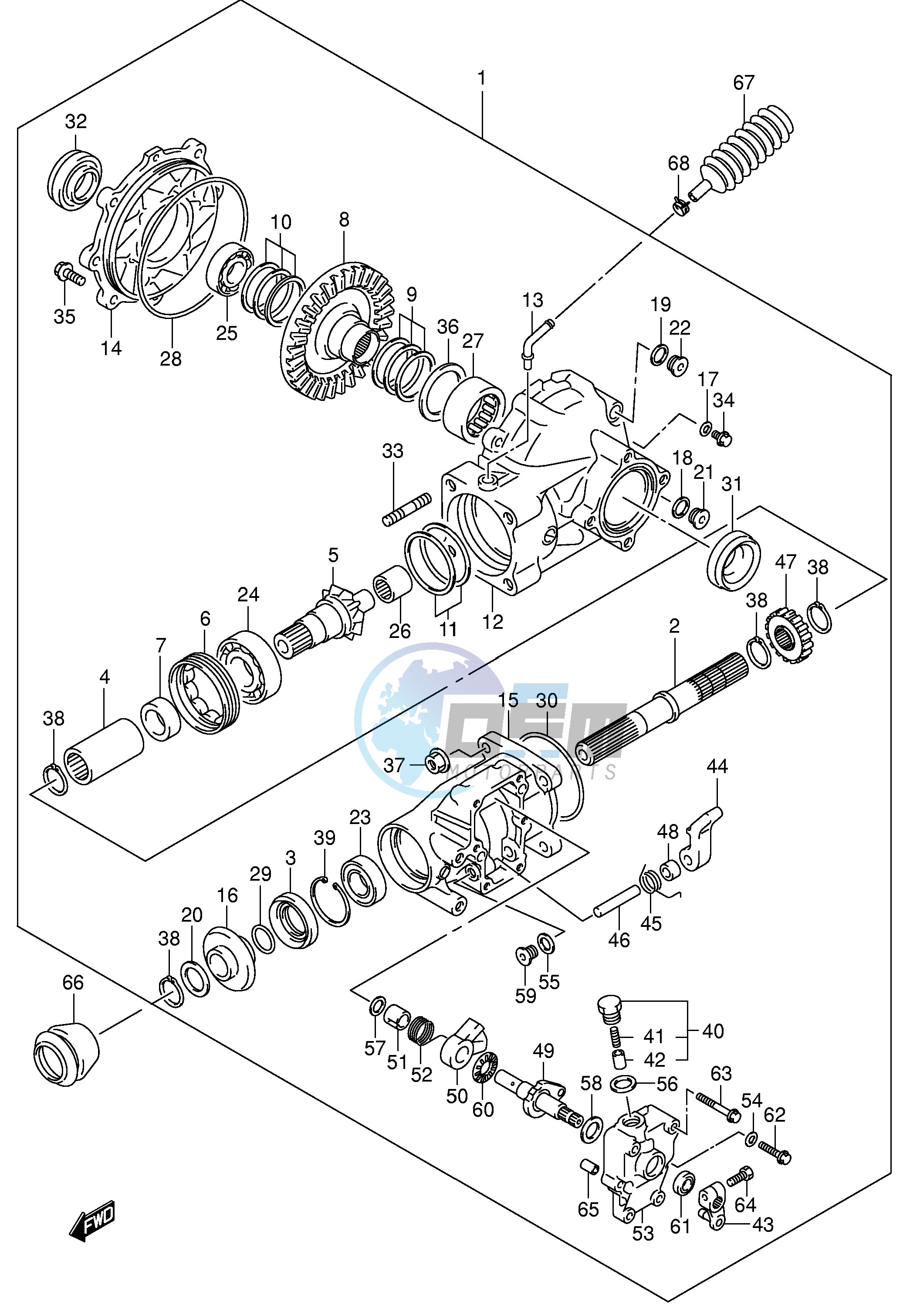 FINAL BEVEL GEAR (REAR)(MODEL K4)