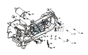 FIDDLE III 125I L5-L6 drawing CRANKCASE COVER LEFT