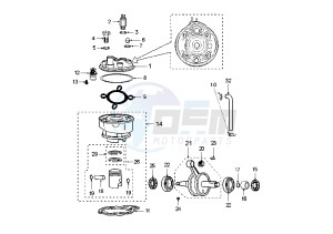 XPS T - 50 cc drawing CYLINDER HEAD