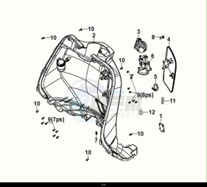 FIDDLE IV 125 LC ABS (XG12WW-EU) (M0) drawing FRONT INNER COVER