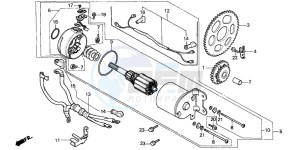 CH125 SPACY 125 drawing STARTING MOTOR (CH125G/J/L/M/N/P/R)