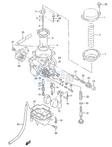 GZ125 (W-X-Y) drawing CARBURETOR (MODEL W X)